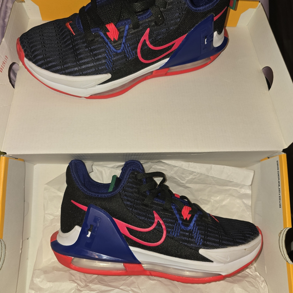Nike Athletic Shoes - Black with Blue and Pink Accents
